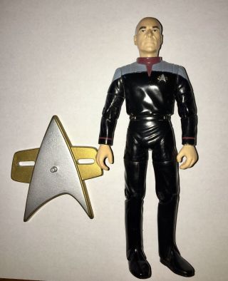 Vintage 1996 Star Trek First Contact Captain Pichard Figure 6” W/star Fleet Base