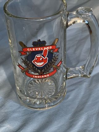 Cleveland Indians Chief Wahoo Beer Mug Glass