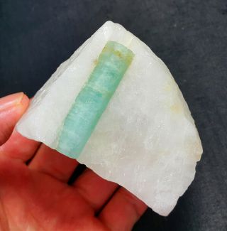 Rare 341.  6 G Natural Aquamarine Crystals Rough Stone Specimen W124