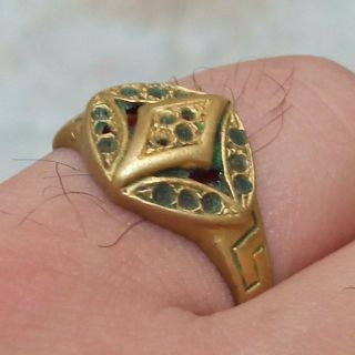 Ancient Medieval Bronze Roman Wedding Ring Authentic Old Artifact Museum