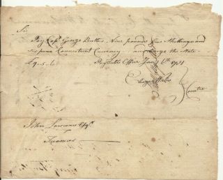 Revolutionary War Captains Pay Receipt Document Signed By 4 Patriots