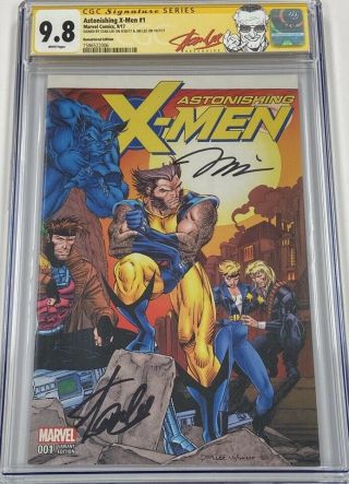 Astonishing X - Men 1 Signed Stan Lee & Jim Lee Cgc Ss 1:1000 Remastered Variant