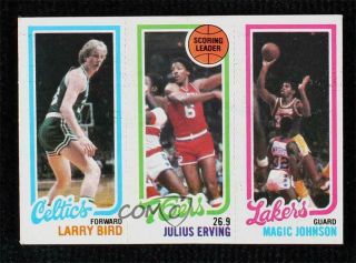 1980 - 81 Topps Larry Bird Julius Erving Magic Johnson 139 - 174 - 34 Rookie Rc Hof