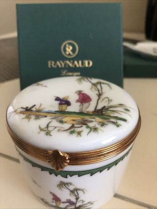 Raynaud Limoges Hinged Trinket Box Candle Cup