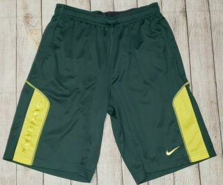 Nike Mens Oregon Ducks Green Yellow Basketball Shorts Dri Fit Size Large L@@k