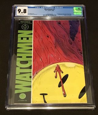 Watchmen 1 Cgc 9.  8 White Pages 1986 1st Appearance Rorscach Dr Manhattan