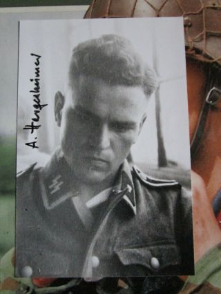 (top) Alfred Hargesheimer German Ww2 Waffen - Xx Panzer Div " Dr " Signed Photo