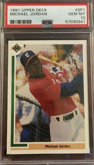 Psa 10 Gem 1991 Upper Deck Michael Jordan Rookie Card Sp1 Rc Rare White Sox