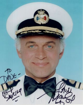 Gavin Macleod Hand Signed 8x10 Color Photo,  The Love Boat To Dave