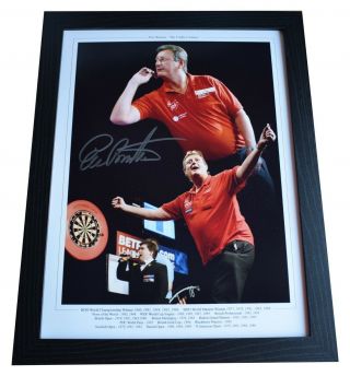 Eric Bristow Signed Autograph 16x12 Framed Photo Display Darts Sport Aftal
