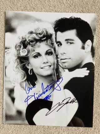 Grease John Travolta And Olivia Newton - John Autograph With