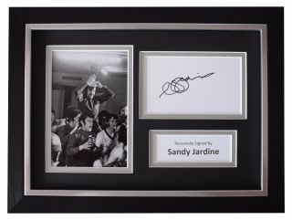 Sandy Jardine Signed A4 Framed Autograph Photo Display Rangers Football