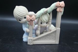Precious Moments Boy & Girl Waiting On Stairs For Santa,  810024,  Rare On Ebay