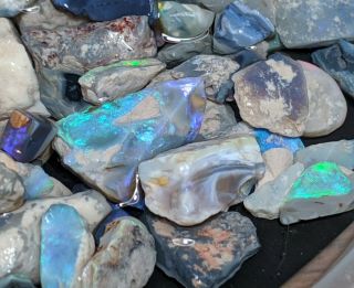 Nr 450ct Rough Opal Lightning Ridge Potch & Color Lapidary Practice Or Crafts