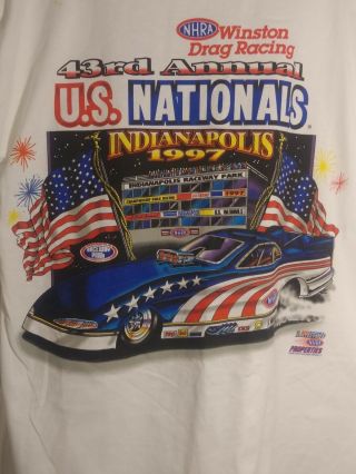 Nwot Vintage Jerzees Nhra Winston Drag Racing 1997 Indianapolis.  (xl)