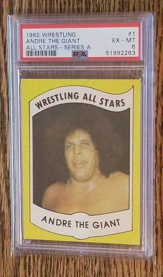 1982 Wrestling All - Stars Series A 1 Andre The Giant Hof Psa 6