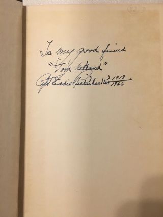 Captain Eddie Rickenbacker Ww I Ace Signed Book “fighting The Flying Circus”