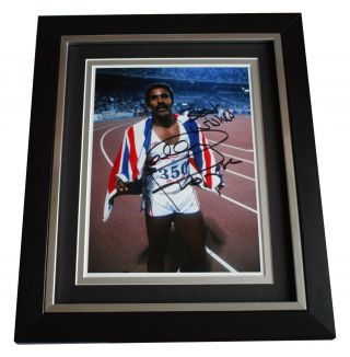 Daley Thompson Signed 10x8 Framed Photo Autograph Display Olympics Decathlon