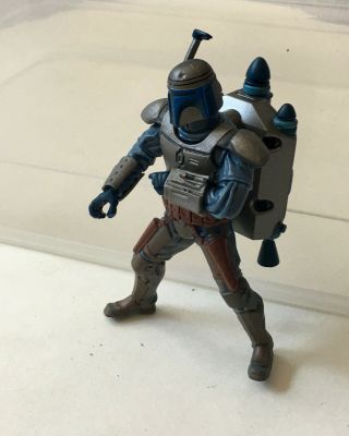 Star Wars Action Figure Jango Fett With Electronic Back Jet Makes Shooting Sound