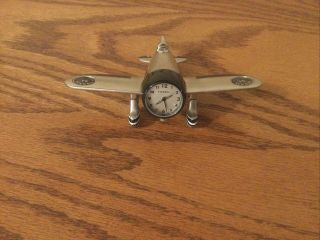 Fossil Airplane Plane 54 Pilot Desk Clock Limited Edition Timepiece