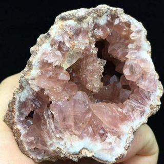 133g Rare Pink Quartz Crystal Cluster Agate Geode Mineral Specimen/argentina