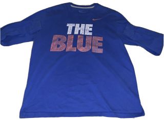 Nike Boise State Broncos " The Blue” Long Sleeve " T - Shirt - Men Xl Distressed