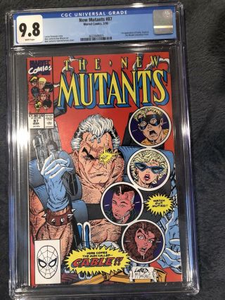 Mutants 87 1990 Cgc 9.  8 White Pages 1st Appearance Of Cable Fresh Slab