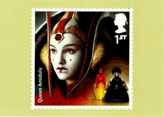 Star Wars,  Queen Amidala,  Royal Mail Postcard,  Year 2019