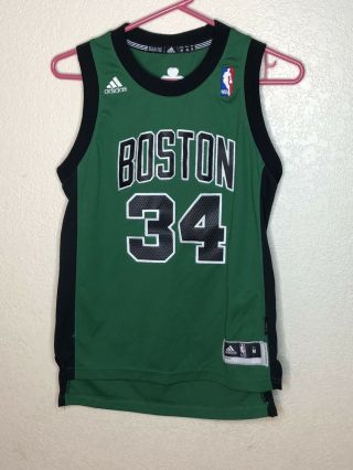 Paul Pierce 34 Boston Celtics Nba Adidas Green Jersey Youth Size M Length,  2