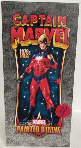 2007 Bowen Marvel Captain Marvel 1970s Version Painted Statue 273/1000 Mib