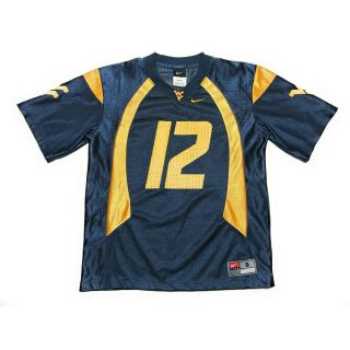 Nike West Virginia Mountaineers 12 Ncaa College Football Jersey Youth Size S