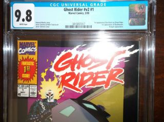 Ghost Rider Vol 2 1 Cgc 9.  8 1990 White Pages 1st App Dan Ketch And Deathwatch