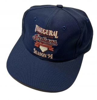 Vintage 1994 Cleveland Indians Logo 7 Inaugural Season Snapback Hat Cap Nwot Mlb