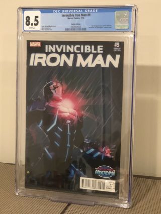Invincible Iron Man 9 Variant Cgc 8.  5 - 1st Full Appearance Of Riri Williams