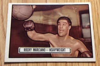 1951 Topps Ringside Boxing Card Rocky Marciano Rookie Card 32 Ex No Creases