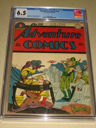 Adventure Comics 100 (dc Golden 1945) Sandman Starman Simon Kirby Cgc 6.  5