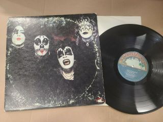 Kiss S/t Record Album (1974,  Nblp 7001,  Casablanca) Vinyl Lp Blue Bogart Label