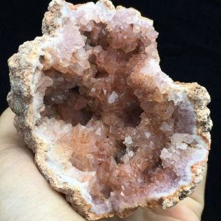 126g Rare Pink Quartz Crystal Cluster Agate Geode Mineral Specimen/argentina
