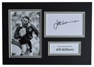 Jpr Williams Signed Autograph A4 Photo Display Rugby Union Aftal