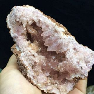 108g Rare Pink Quartz Crystal Cluster Agate Geode Mineral Specimen/argentina