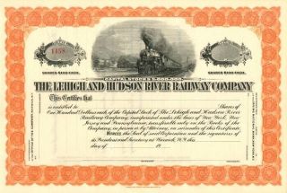Lehigh And Hudson River Railway Company - Stock Certificate