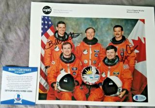 Ken Cameron & Bill Mcarthur Signed Nasa Sts - 74 Crew Photo Beckett Cert Autograph