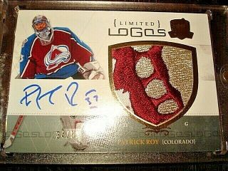 10/11 The Cup Patrick Roy Limited Logos Emblem Patch Auto /50 Top Card