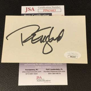 Robert Englund Signed 3x5 Index Card Jsa Freddie Krueger Actor Autograph