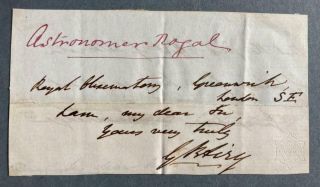 George Biddell Airy,  Astronomer Royal,  Signed Sentiment,  Part Letter