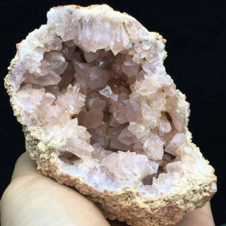 159g Rare Pink Quartz Crystal Cluster Agate Geode Mineral Specimen/argentina