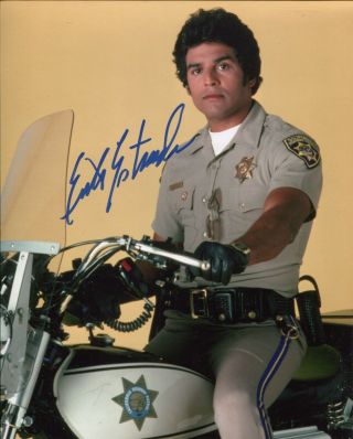 Chips 8x10 Tv Motorcycle Cops Series Photo Signed By Erik Estrada