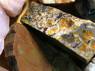 Stone Canyon Jasper,  Rose Quartz,  Petrified Wood - 12 Pounds