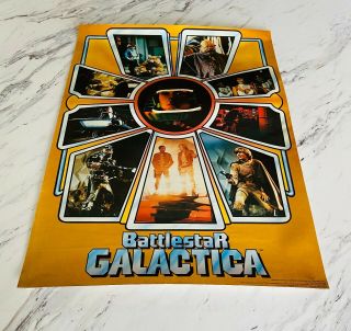 Vintage Poster 1978 Universal Battle Star Galactica Collage 20x28 "