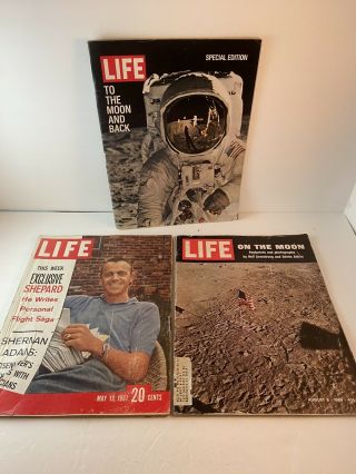 Life Magazines - Moon Landing - Astronaut Alan Shepard - Moon Special Edition - 1960s